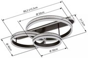 Plafonieră LED dimabilă Globo 67314-75 GROUNI LED/75W/230V + telecomandă