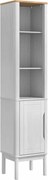 vidaXL Dulap de baie înalt cu raft cu ușă FLORO Alb 35 x 30 x 160 cm