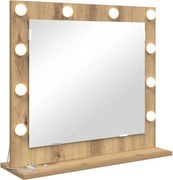 vidaXL Oglindă de toaletă Dreptunghiular Stejar Sonoma 60 x 55 x 18 cm