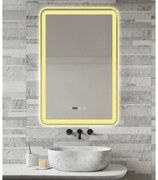 Oglindă Baie LED și Dezaburire Elit's Premium cu Senzor Touch, Lumina Rece, Caldă și Neutră, 60x100cm