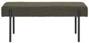 Bancă verde-închis cu tapițerie din țesătură bouclé Swindon – House Nordic