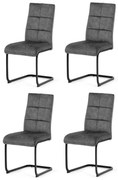 Set de scaune de sufragerie Vintage DCL-D1275GREY4, 4 buc