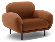 Fotoliu teracotă cu tapițerie din țesătură bouclé Poppy – Micadoni