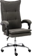 vidaXL Scaun de birou, gri, material textil