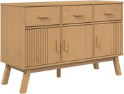 vidaXL Dulap "OLDEN", maro, 114x43x73,5 cm, lemn masiv pin