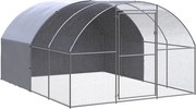 vidaXL Coteț de găini pentru exterior, 3x4x2 m, oțel zincat