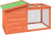 vidaXL Cușcă pentru iepuri maro 100,5x54x55 cm lemn masiv de pin