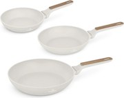 Set tigai 3 piese Sahara Nordic Berlinger Haus BH 8322, crem mat, compatibile cu toate tipurile de plita, invelis antiaderent titanPro