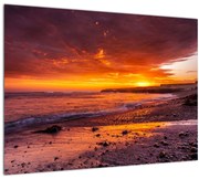 Tablou cu apus de soare la mare (70x50 cm)