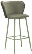 Mauro Ferretti Scaun De Bar Alaska -B- Verde Set 2 Bucăți Cm 55X58X106 (Înălțime Șezut Cm 77) | Aosom Romania