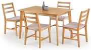 Set masa Cordoba + 4 scaune stejar deschis