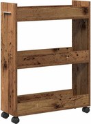vidaXL Dulap cu roata Lemn vechi 60 x 22 x 79 cm