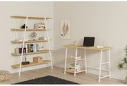Set mobilier birou Daborotta (Stejar zafir + alb). 1107152