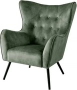 Fotoliu design elegant Amsterdam, catifea verde
