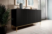 Comodă Nicole 150 cm - picioare negru mat / auriu
