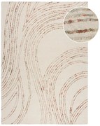 Covor portocaliu/crem din lână 160x230 cm Abstract Swirl – Flair Rugs