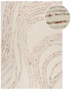 Covor portocaliu/crem din lână 80x150 cm Abstract Swirl – Flair Rugs