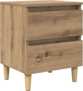 vidaXL Dulap de pat Stejar Artizanal 40 x 35 x 50 cm Lemn compozit