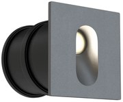 Spot LED incastrabil iluminat trepte scara exterior, IP44 Via Urbana gri MYO022-L3GR
