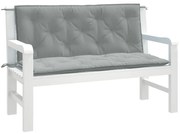 vidaXL Pernă bancă de grădină 2db melanj gri deschis 120x50x7cm textil