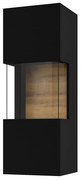 Vitrină de perete Avernic Typ 07 (onyx negru + Stejar wotan). 1042062
