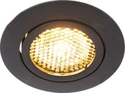 Spot încastrat inteligent negru, inclusiv WiFi GU10 reglabil - Ude Honey