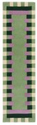 Covor tip traversă verde/mov țesut manual din lână 60x230 cm Kai Wool Border – Flair Rugs