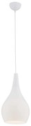 Pendul sticla design decorativ SANTANA alb opal