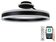 Lustră LED dimabilă aplicată LED/86W/230V 3000-6500K negru + telecomandă