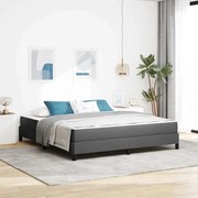 vidaXL Pat cu arcuri cu saltea Gri închis 180 x 200 cm țesătură