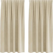 vidaXL Perdele opace 2 pcs Crem 140 x 175 cm Catifea