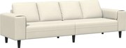 vidaXL Canapea pentru living Crem 250 x 77 x 76 cm