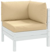 vidaXL Perne de paleți, 3 buc., melanj bej, material textil