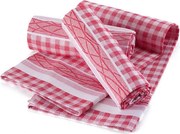 decoDoma Prosoape de bucătărie din bumbac jacquard roșu 50 x 70 cm 3 buc