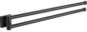 Mexen Rufo cuier dublu rotativ pentru prosoape, negru - 7050925-70