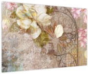 Tablou - Ornament de flori (90x60 cm)