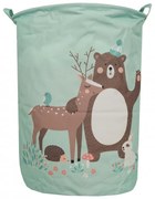 Cos verde pentru jucarii si rufe FOREST