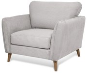 Fotoliu gri deschis cu tapițerie din catifea reiată Paris – Scandic