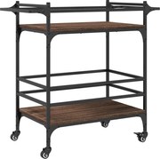 vidaXL Cărucior de bucătărie, stejar maro 82x40x78,5 cm lemn prelucrat