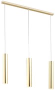 Lustra cu pendule moderna design tubular GOMERA 3 auriu