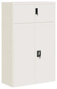 vidaXL Fișet, alb, 90x40x145 cm, oțel