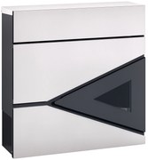 HOMCOM Căsuță poștală de perete din oțel galvanizat, blocabilă cu fereastră, material de montaj, 37 x 11 x 37 cm, argintiu | Aosom Romania