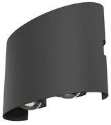 Aplica de perete exterior cu iluminat arhitectural IP54 LED Strato gri