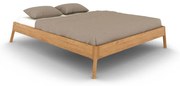Pat matrimonial în culoare naturală din lemn de stejar 200x200 cm Twig – The Beds