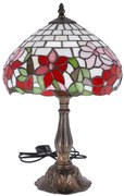 Lampa de masa Tiffany Flower h 45 cm, abajur 30 cm