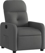 vidaXL Fotoliu rabatabil, gri închis, material textil