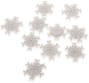 Set de decorațiuni de Crăciun Fulgi de zăpadă, 8 bucăți, poliresină