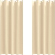 vidaXL Perdele Opaque cu Inel 2 pcs Crem 225 x 140 cm Poliester