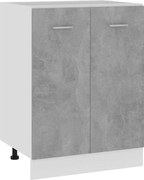 vidaXL Dulap inferior “Lyon”, gri beton, 60 x 46 x 81,5 cm