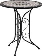 vidaXL Masă de bistro mozaic, gri, 60 cm, ceramică